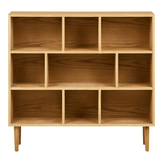 Biblioteca din Lemn de stejar/MDF Maro si   L112xH104,5cm Oshawa