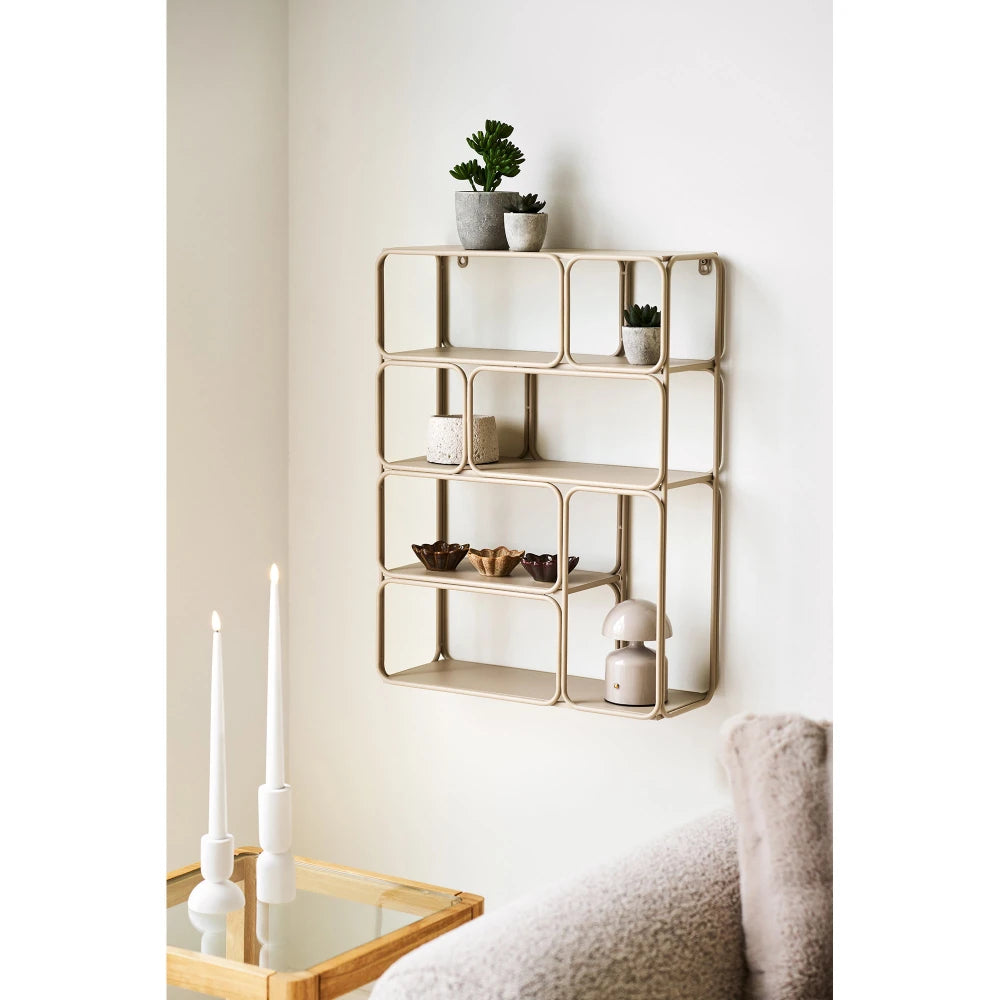 Etajera suspendata din Metal Bej L48xH64cm Lanciano