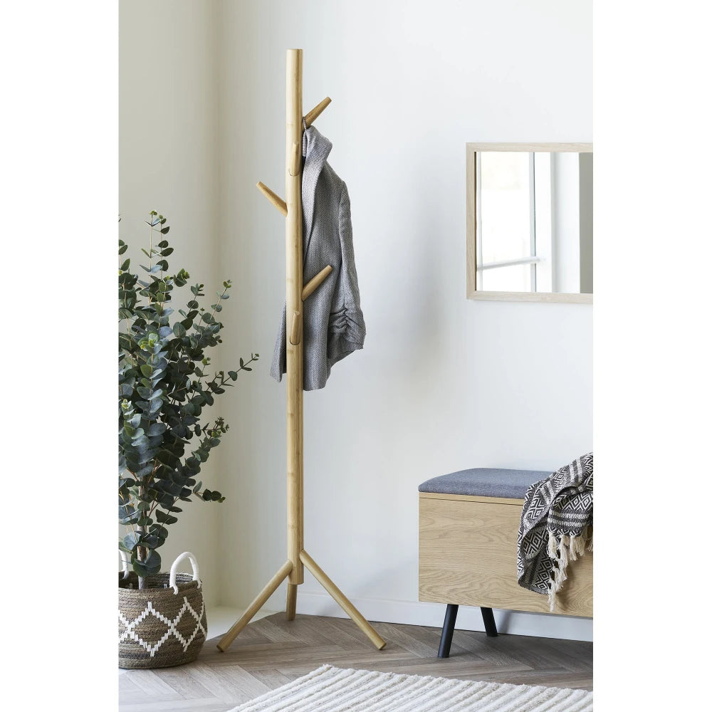 Cuier de podea din Lemn de bambus Maro L50xH163cm Wanaka