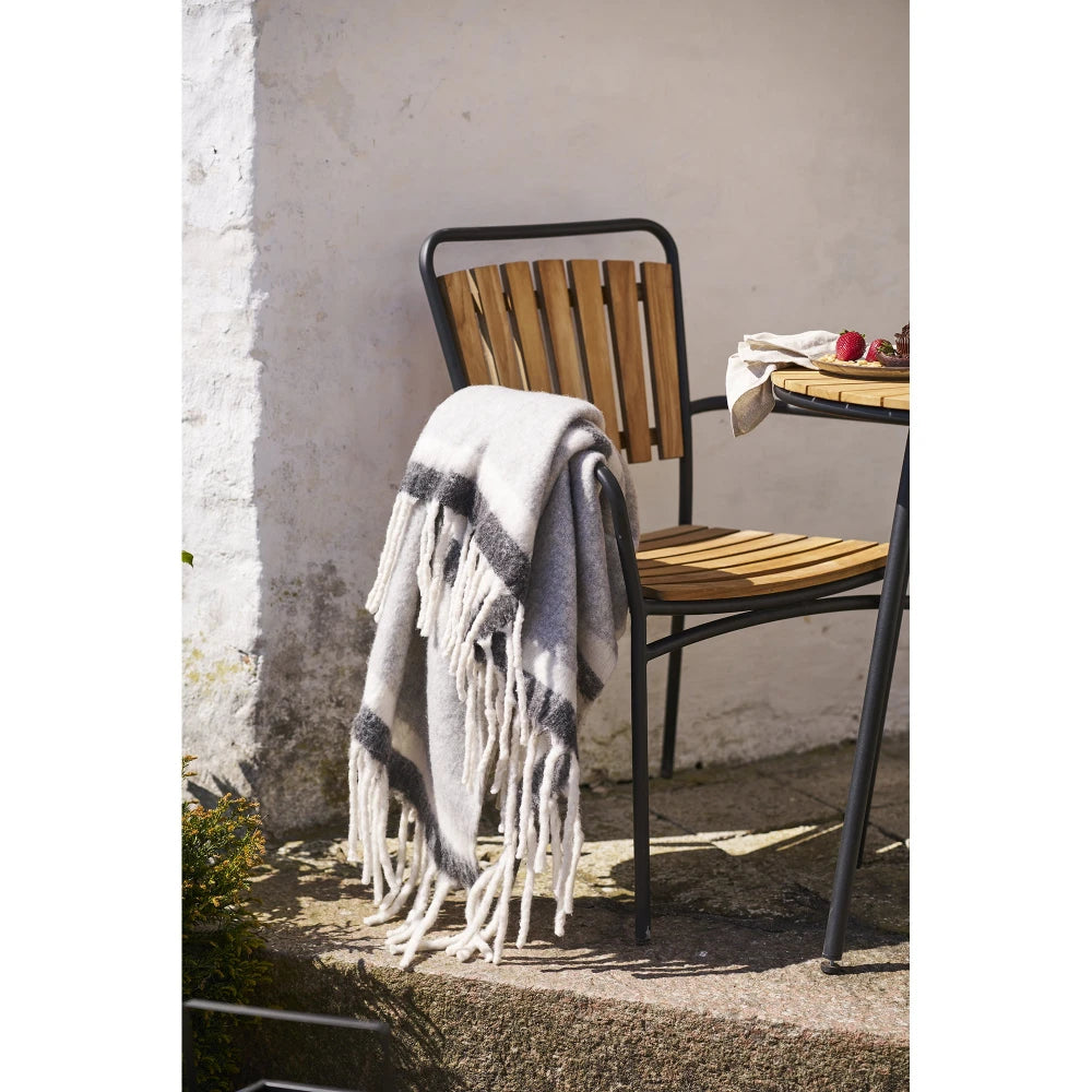 Patura din Textil Gri/Alb L170x130cm Carmel