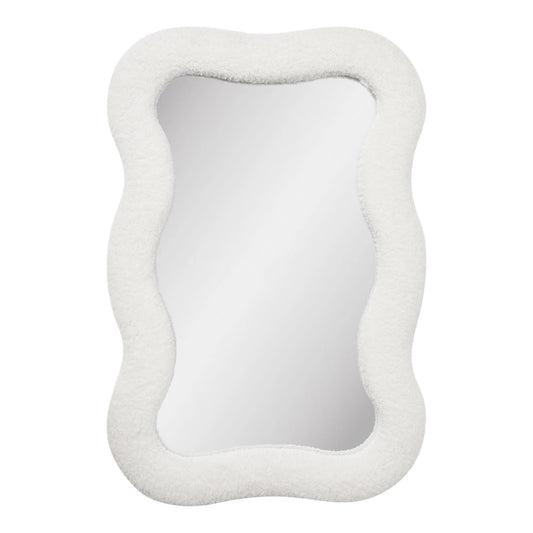 Oglinda cu rama tapitata cu Stofa Alb L80xH54cm Bosaro