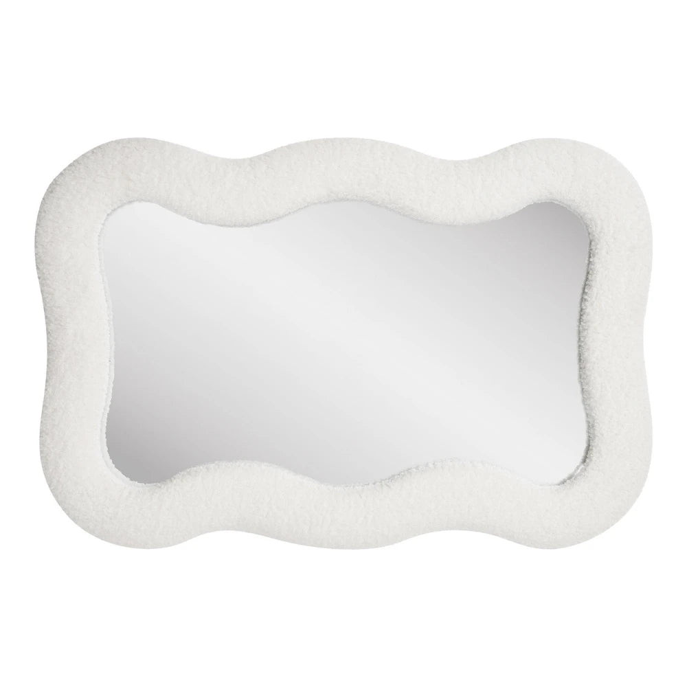 Oglinda cu rama tapitata cu Stofa Alb L80xH54cm Bosaro