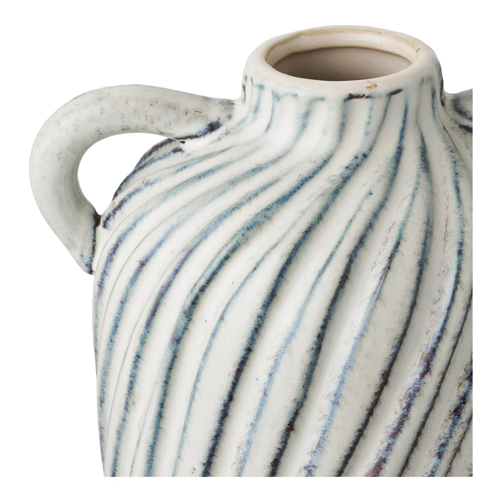 Vaza din Ceramica Alb/Albastru L15,5xH22cm HN1218
