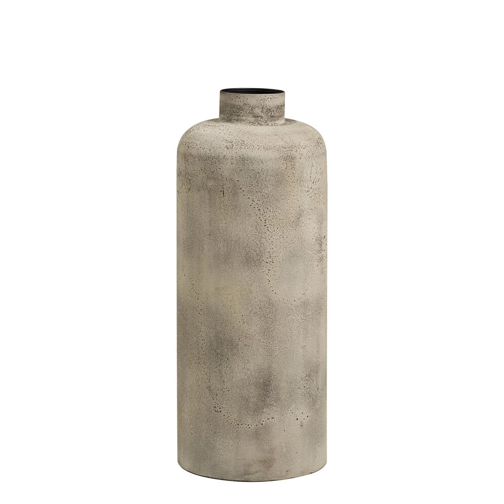 Vaza decorativa inalta din Metal Bej D24xH60,5cm HN1234