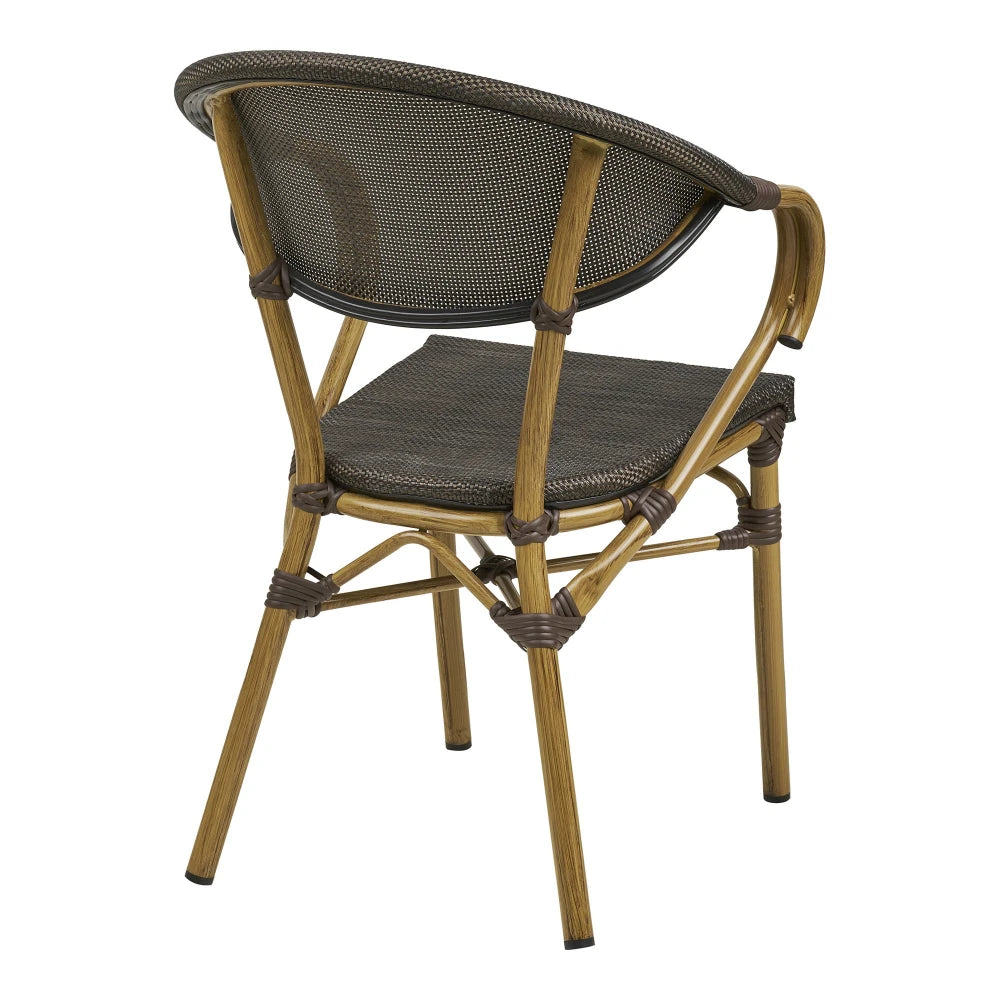 Scaun de exterior din Textilena Maro si Metal Maro L60xH83cm Calda