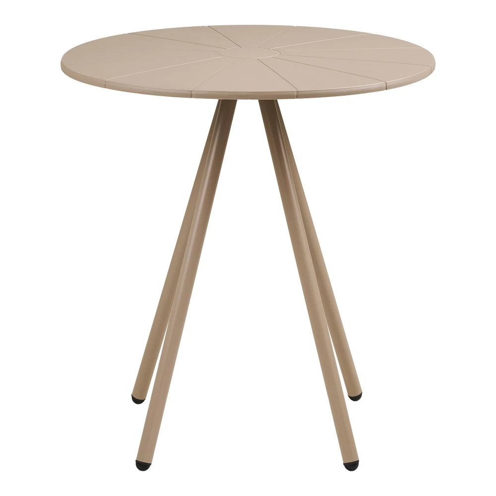 Masa de exterior din Metal Bej si Polipropilena Bej D70xH73,5cm Barletta