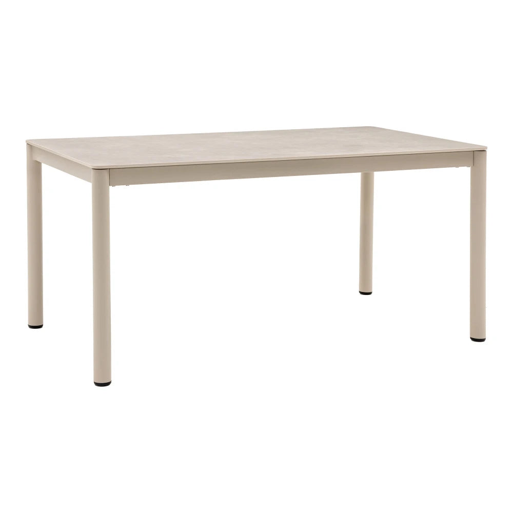 Masa de exterior din Aluminiu Bej si Ceramica Bej L160xH74cm Alcudia
