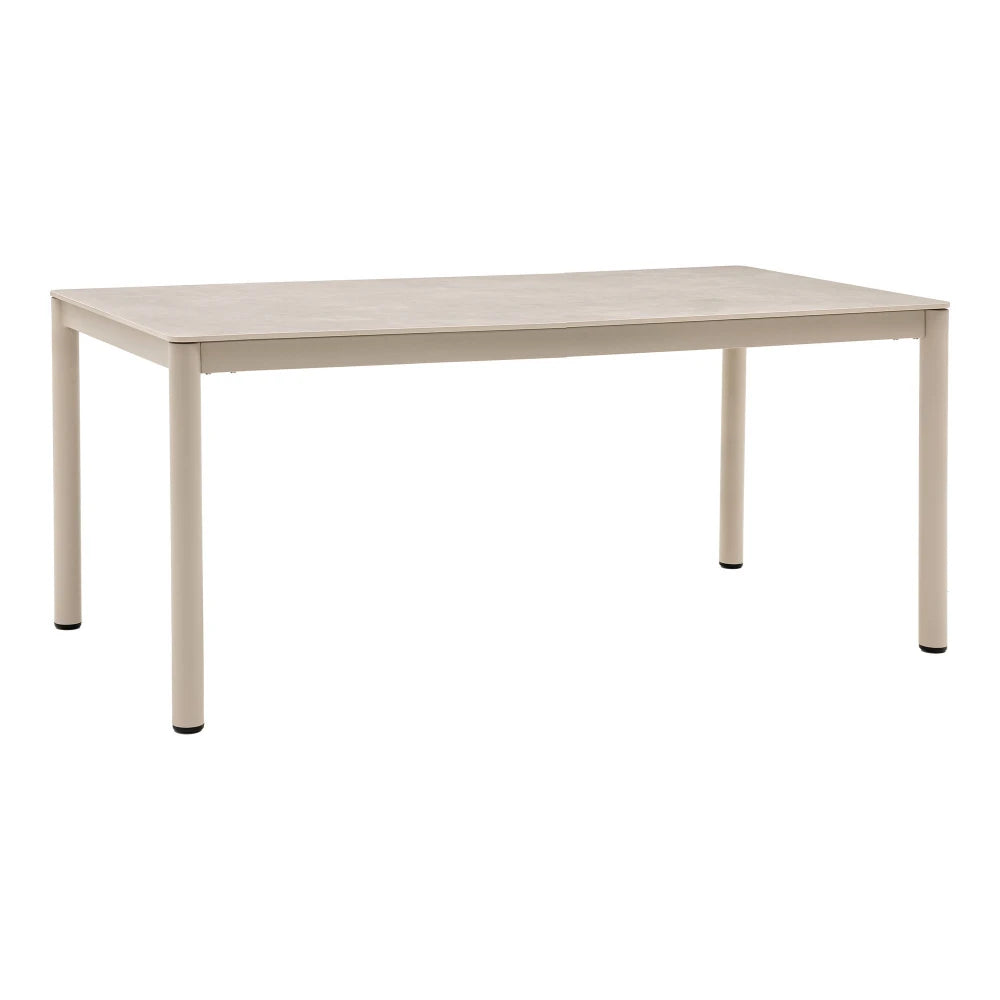 Masa de exterior din Aluminiu Bej si Ceramica Bej L200xH74cm Alcudia