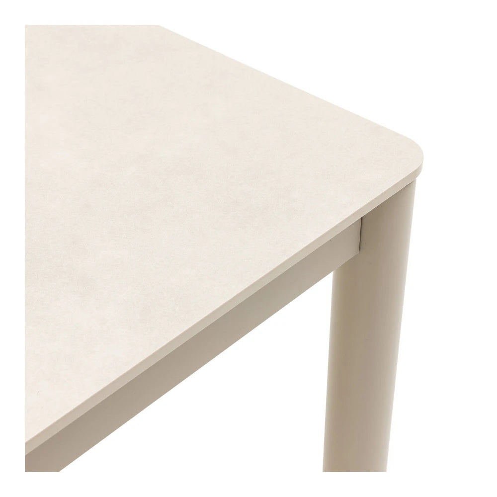 Masa de exterior din Aluminiu Bej si Ceramica Bej L200xH74cm Alcudia