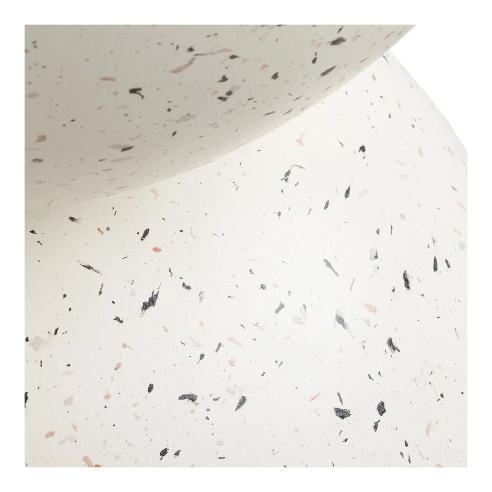 Masuta laterala de exterior din Fiberclay Alb D40xH45cm Bonita