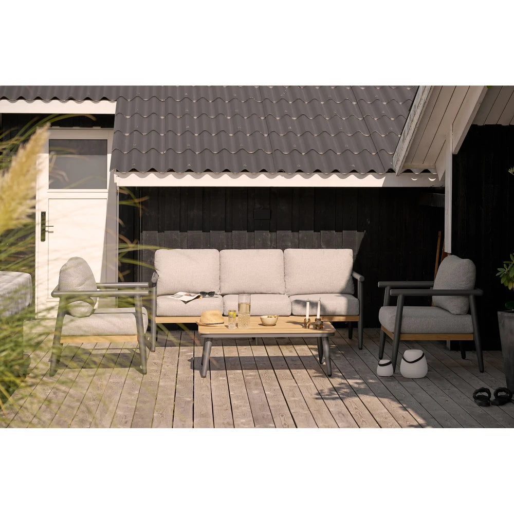 Set de exterior din 4 piese L73/73,5/105xH65/65/35cm Abela