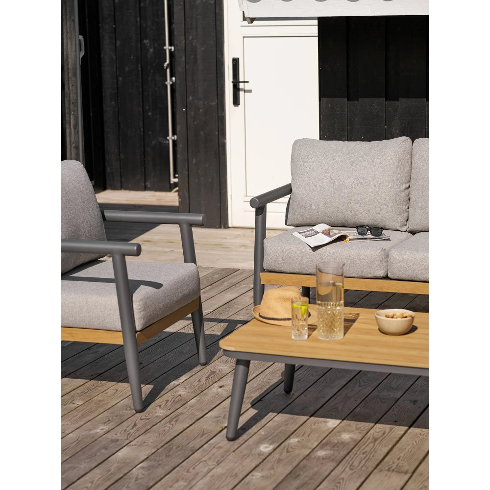 Set de exterior din 4 piese L73/73,5/105xH65/65/35cm Abela