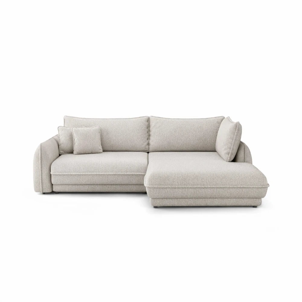 Coltar extensibil din chenille crem- Cremona 1- Ella II L280x190cm