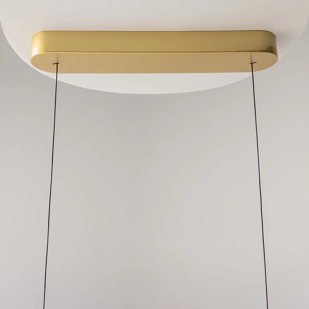 Lustra din Metal Auriu si Sticla Auriu H205xL80cm Spirito