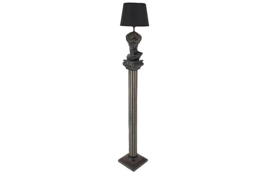Lampa de podea din Rasina/Textil Negru L19xH120cm DAVID