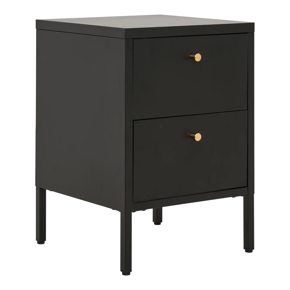 Noptiera din Metal Negru L40xH60cm Dalby