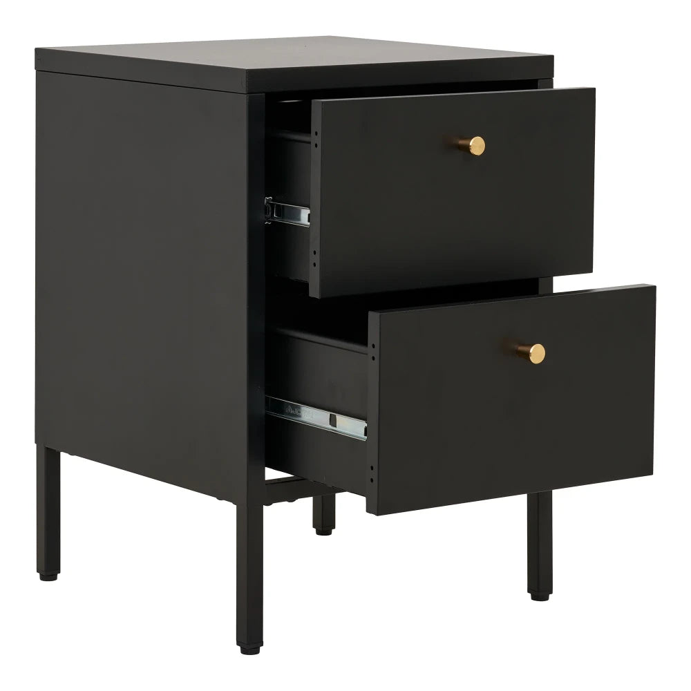 Noptiera din Metal Negru L40xH60cm Dalby