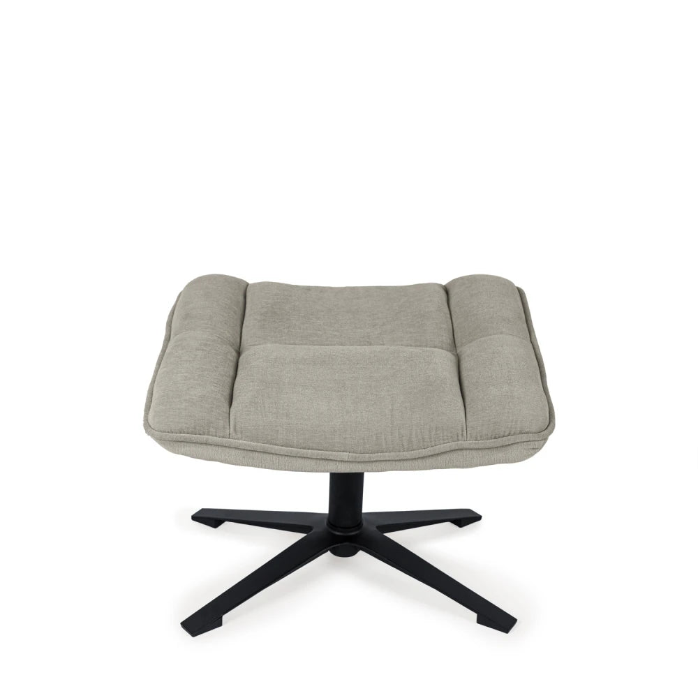 Taburet Ovar gri L52cm x A43cm x H40cm