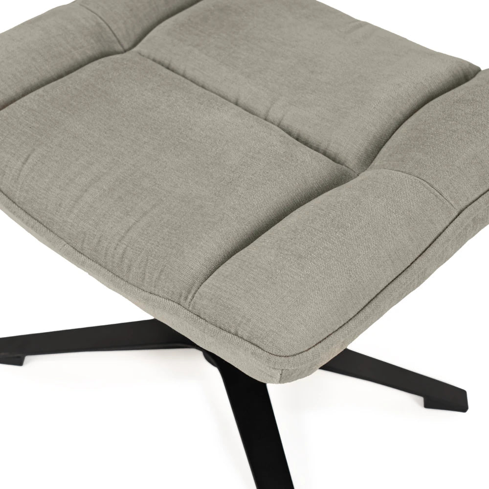Taburet Ovar gri L52cm x A43cm x H40cm