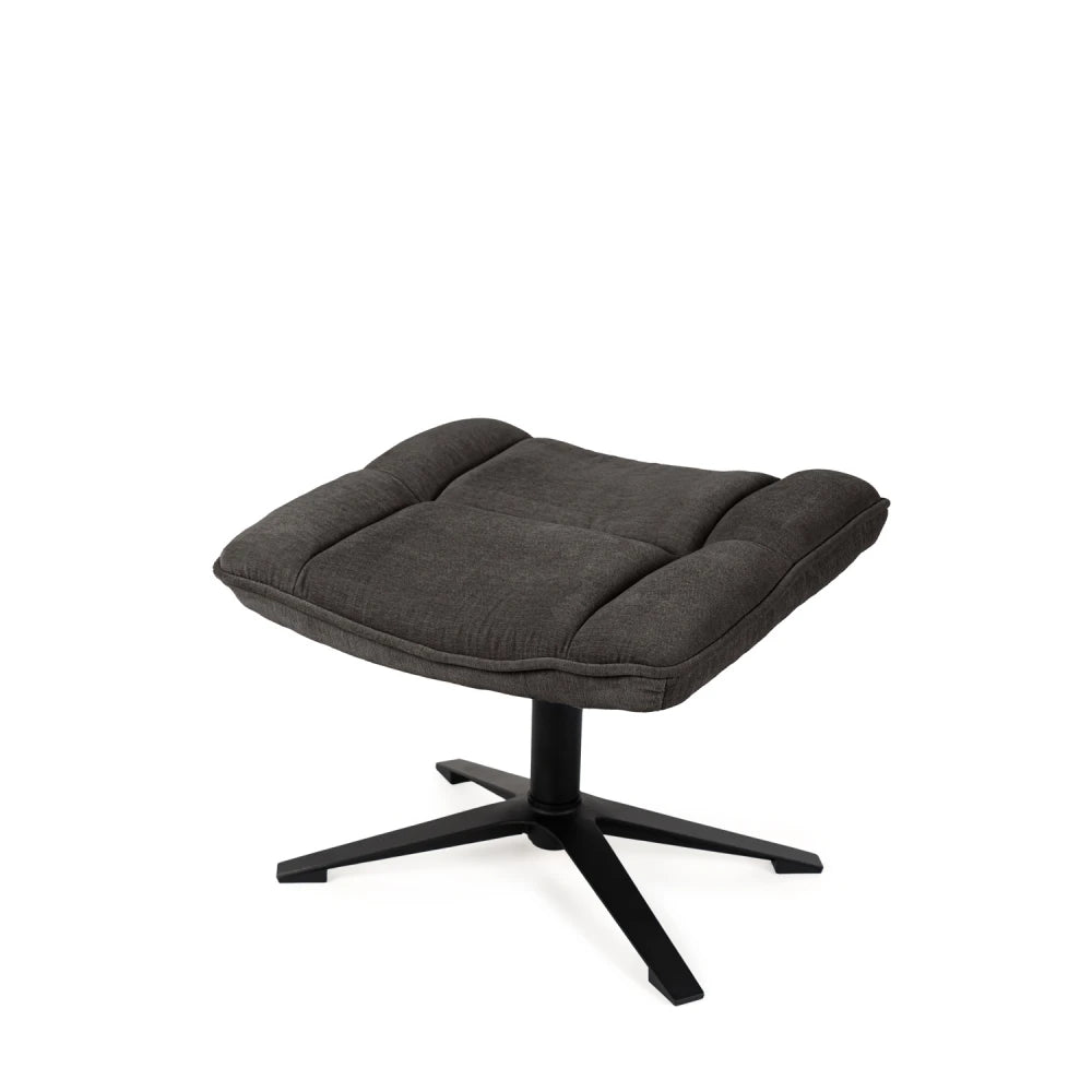 Taburet Ovar gri L52cm x A43cm x H40cm
