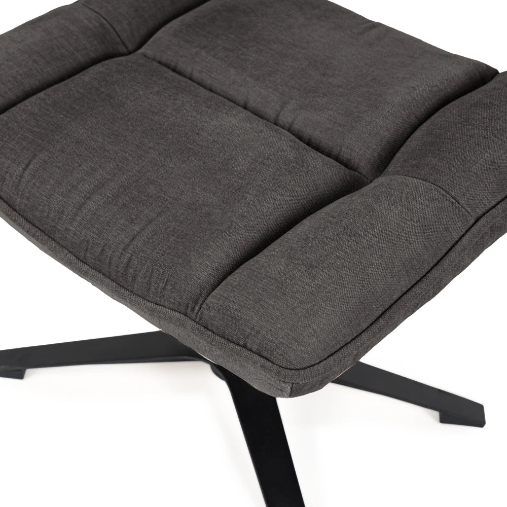 Taburet Ovar gri L52cm x A43cm x H40cm
