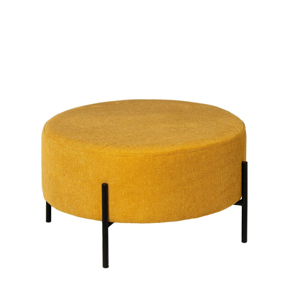 Taburet Camilo galben D60cm x H35cm
