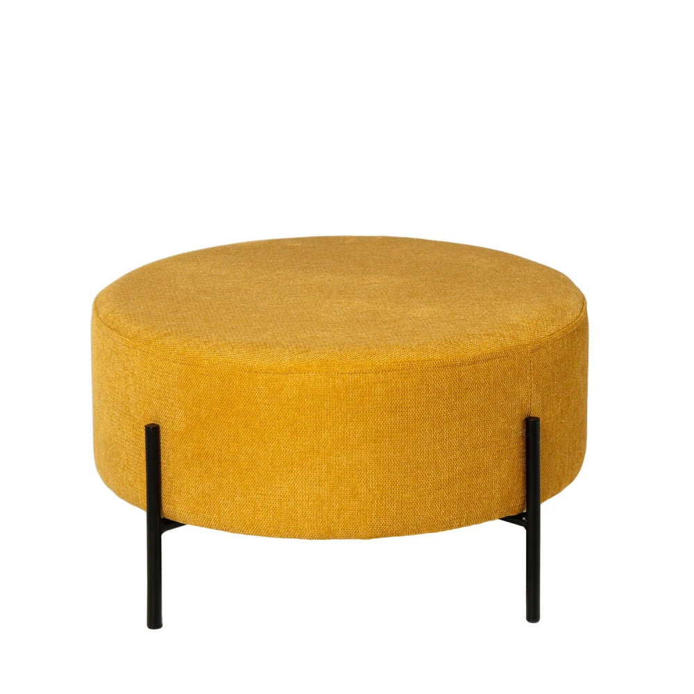 Taburet Camilo galben D60cm x H35cm