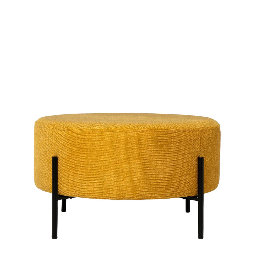 Taburet Camilo galben D60cm x H35cm