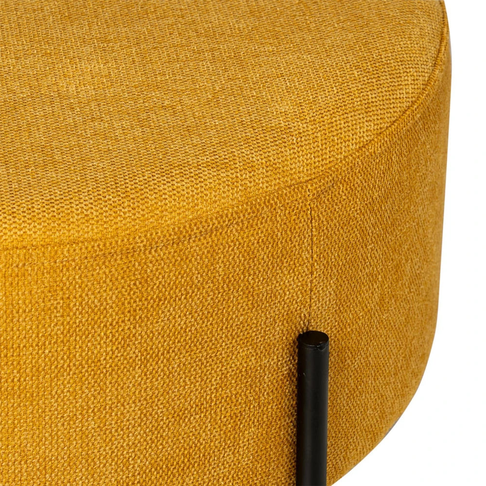 Taburet Camilo galben D60cm x H35cm