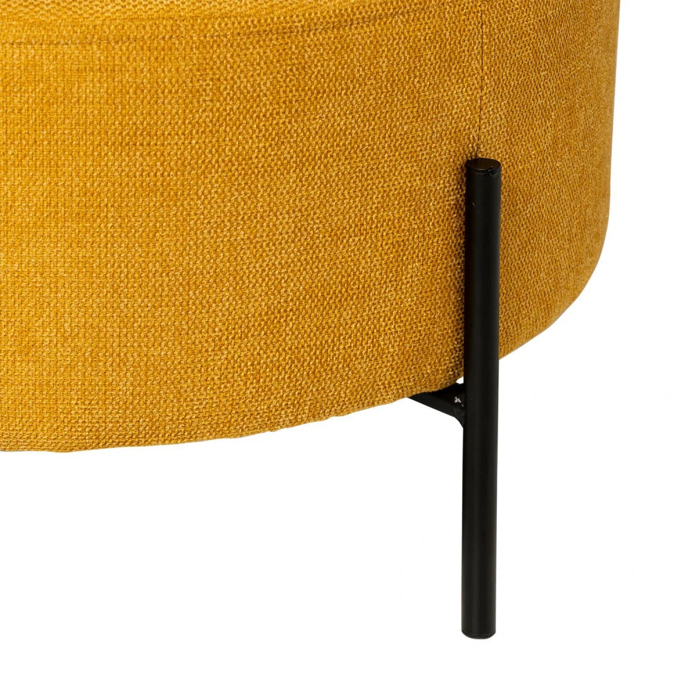 Taburet Camilo galben D60cm x H35cm