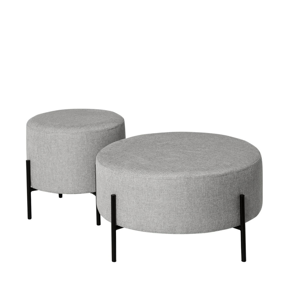Taburet Camilo gri D60cm x H35cm