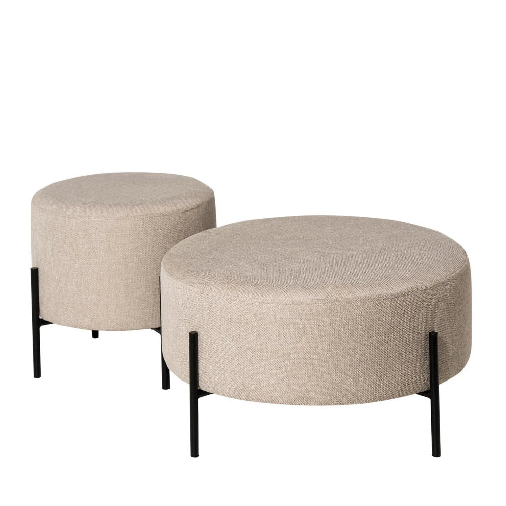 Taburet Camilo bej D60cm x H35cm