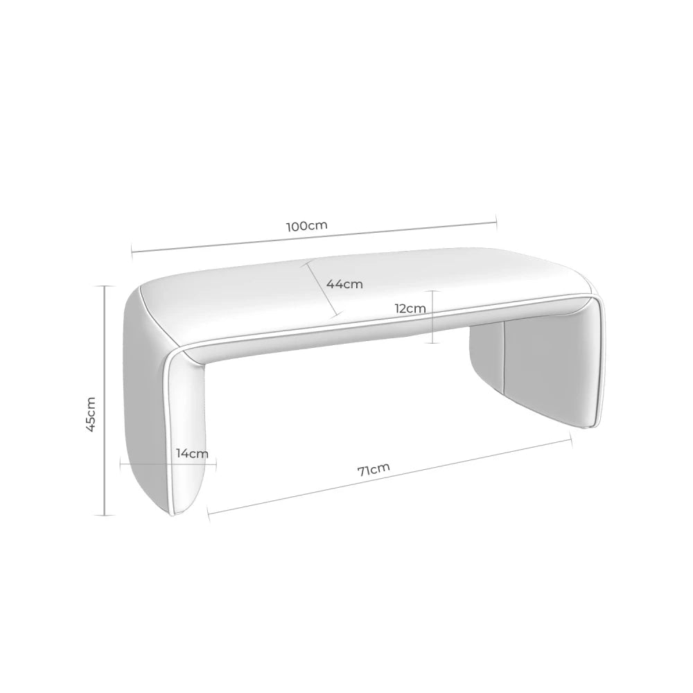 Bancheta Catania bej L100cm x A44cm x H45cm