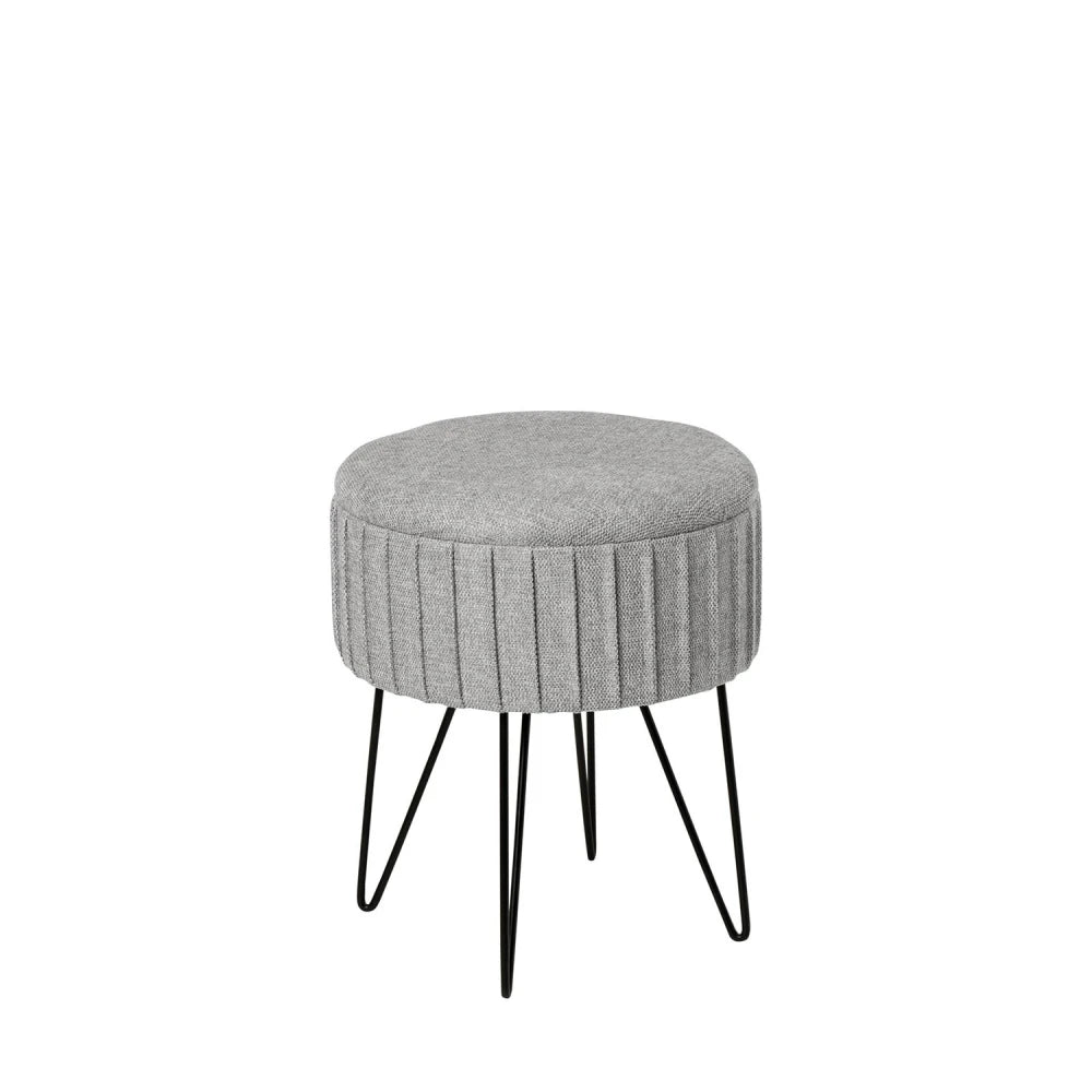 Taburet Ethan gri D37cm x H44cm