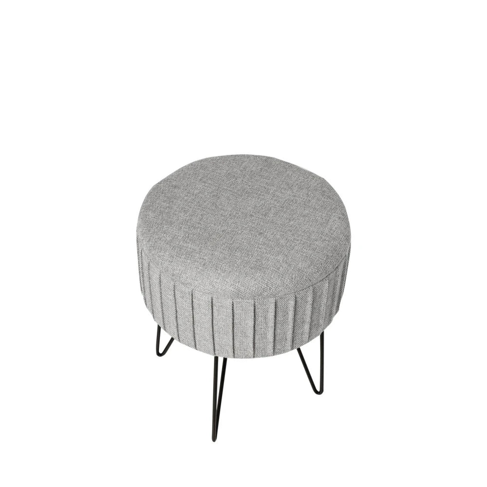 Taburet Ethan gri D37cm x H44cm