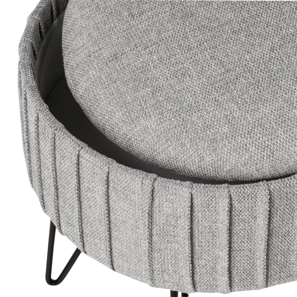Taburet Ethan gri D37cm x H44cm