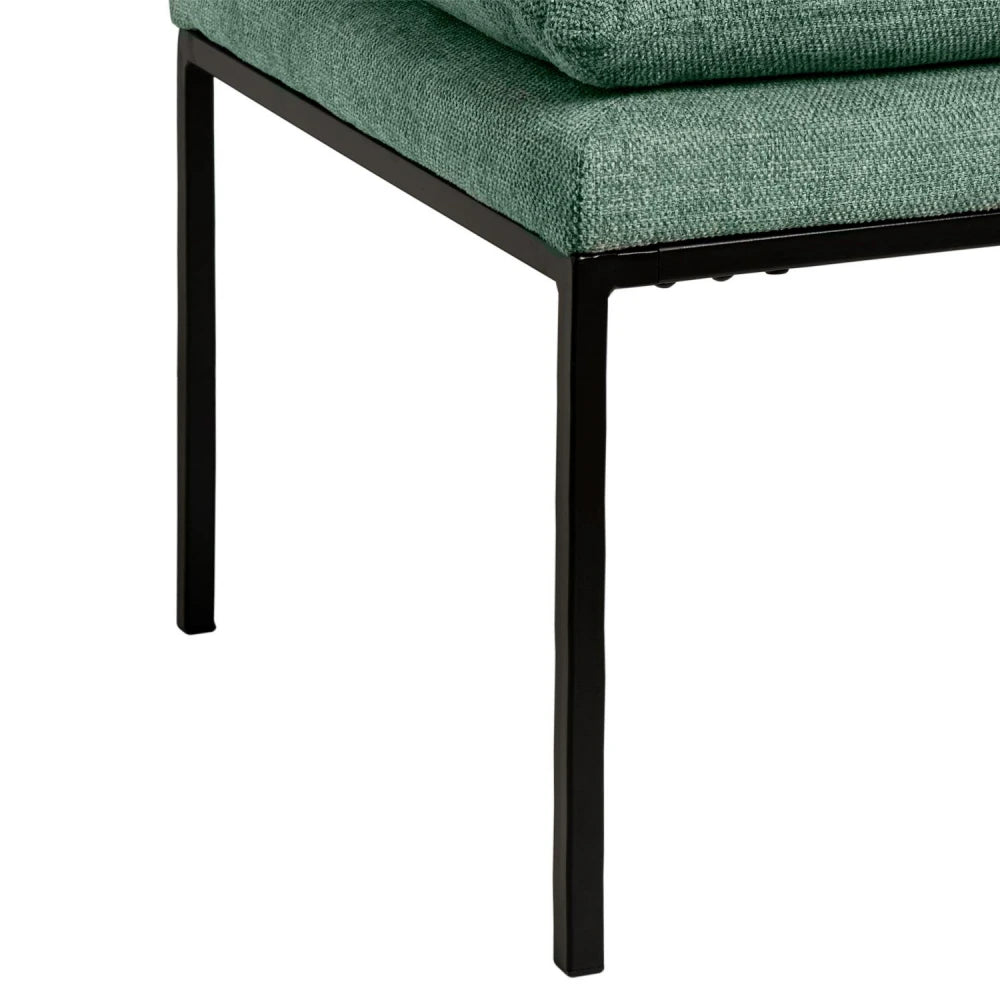 Bancheta Turin verde L120cm x A48cm x H42cm