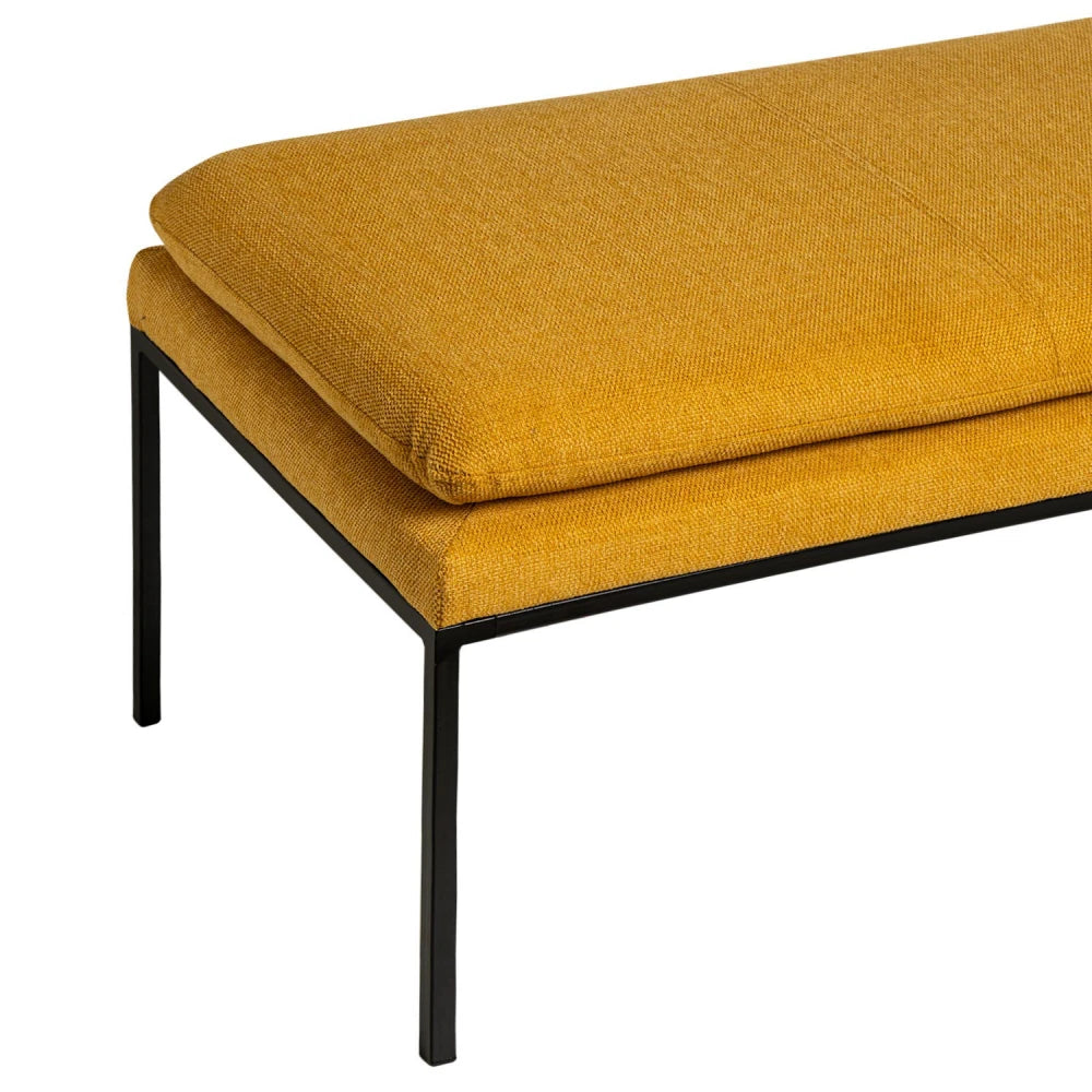 Bancheta Turin galben L120cm x A48cm x H42cm
