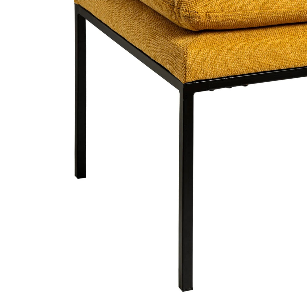 Bancheta Turin galben L120cm x A48cm x H42cm