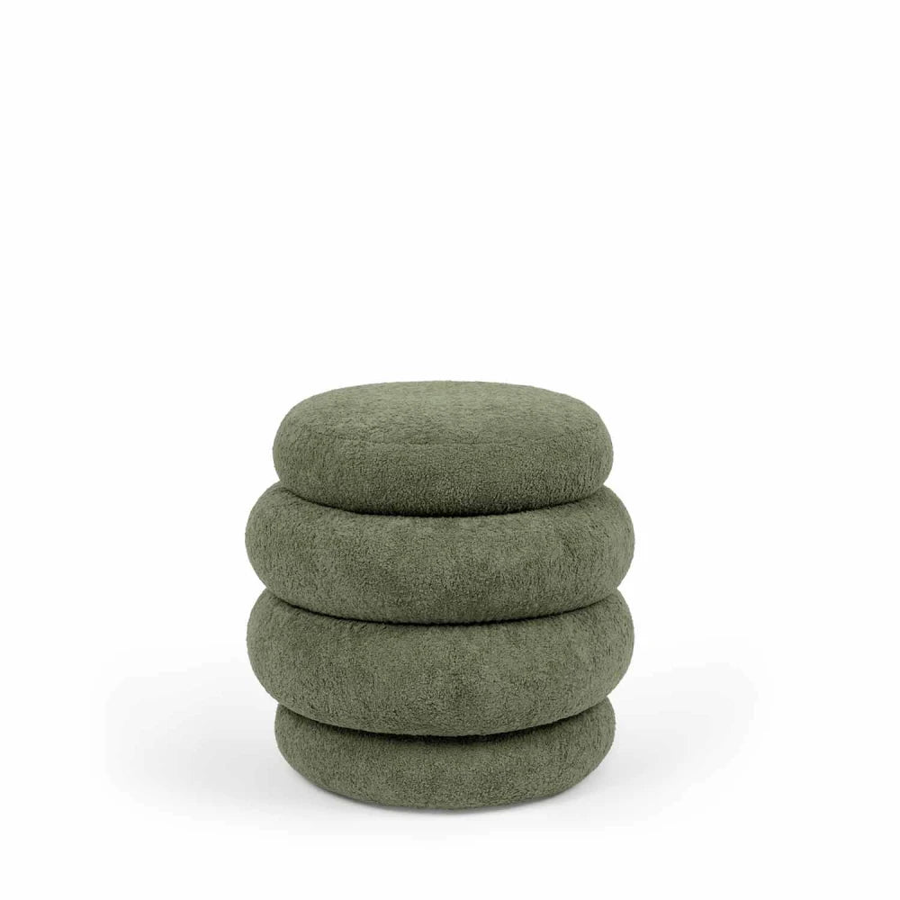 Taburet Finn verde D40 x H40cm