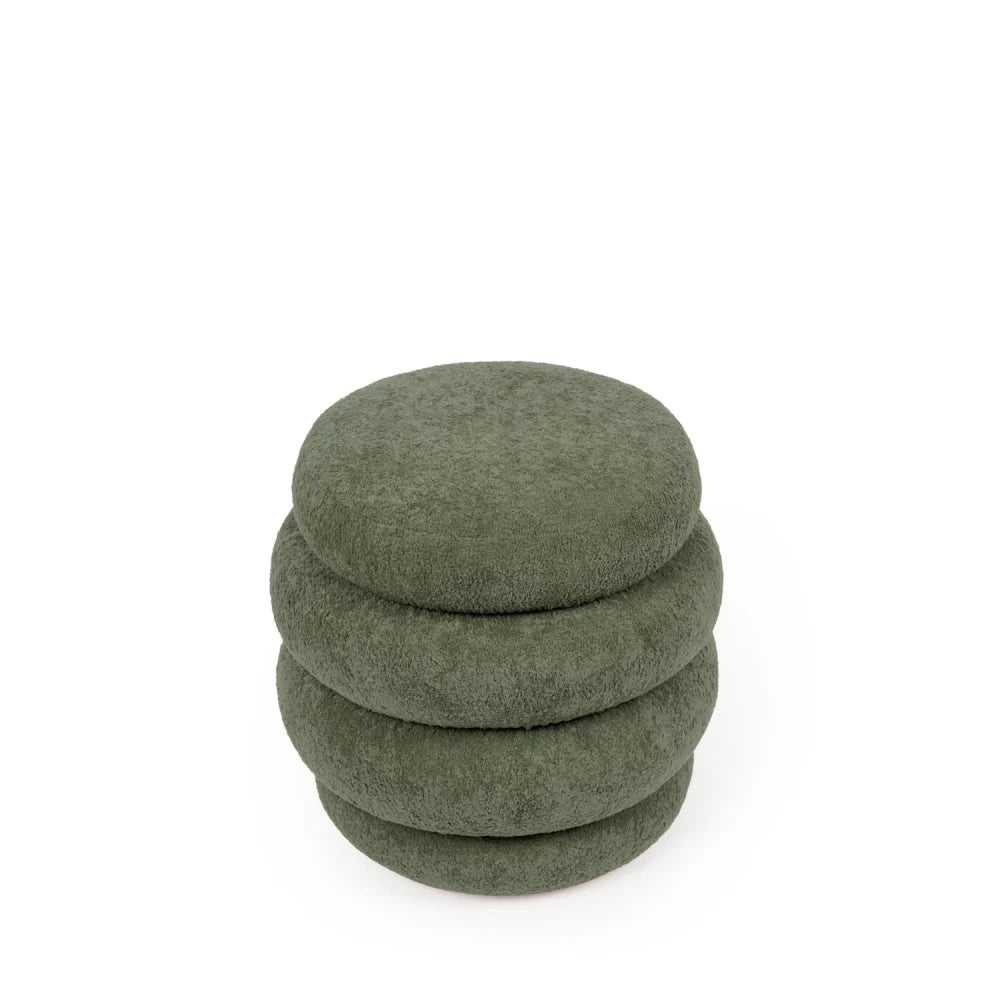 Taburet Finn verde D40 x H40cm
