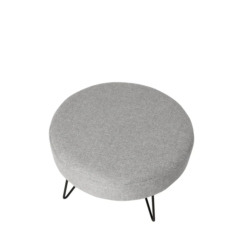 Taburet Aron gri D60cm x H40cm