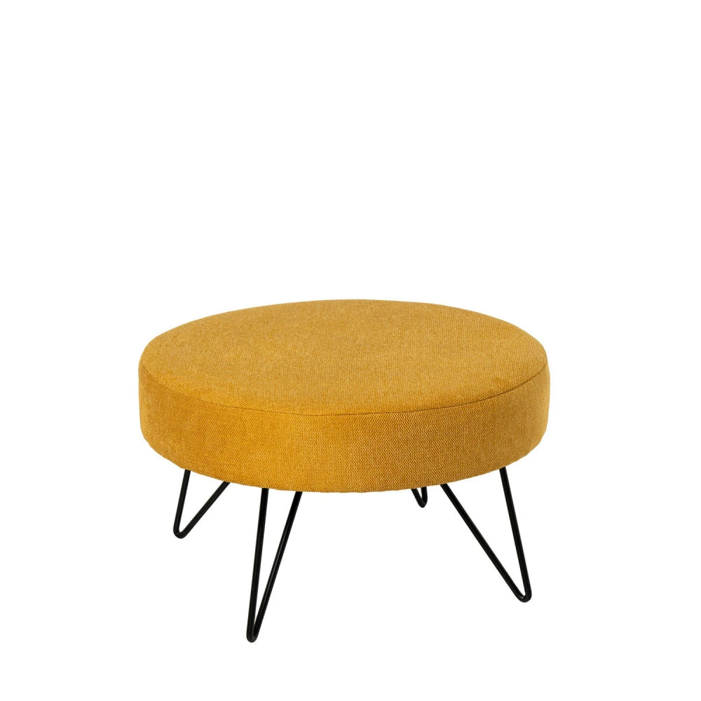 Taburet Aron galben D60cm x H36cm