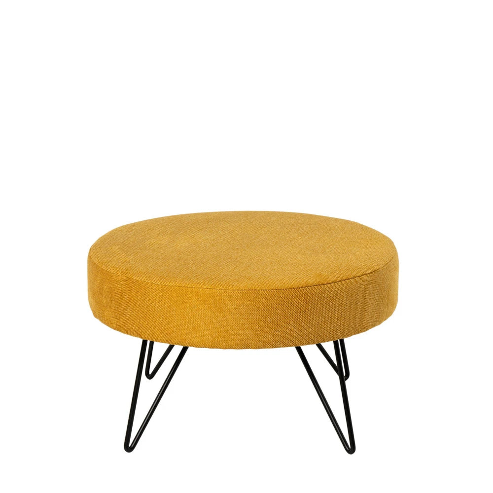 Taburet Aron galben D60cm x H36cm
