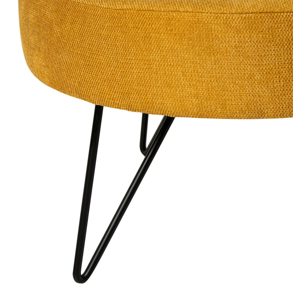 Taburet Aron galben D60cm x H36cm
