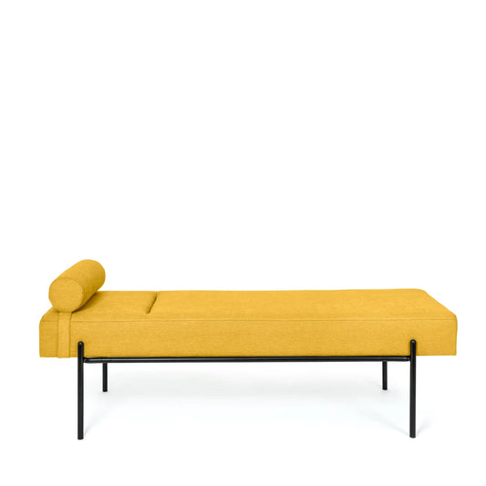 Bancheta Edimburgo galben / negru L140cm x A45cm x H55cm
