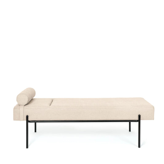 Bancheta Edimburgo bej / negru L140cm x A45cm x H55cm