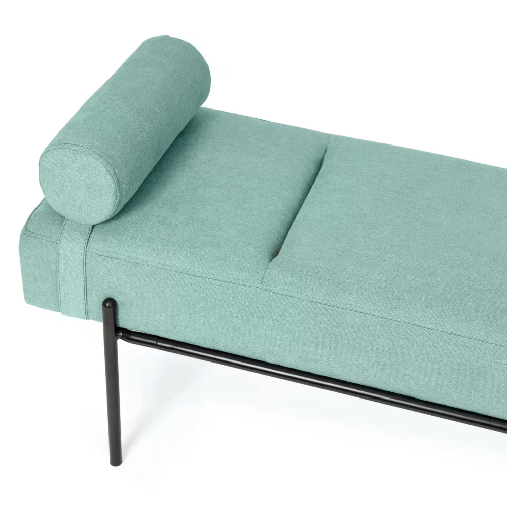 Bancheta Edimburgo verde / negru L140cm x A45cm x H55cm