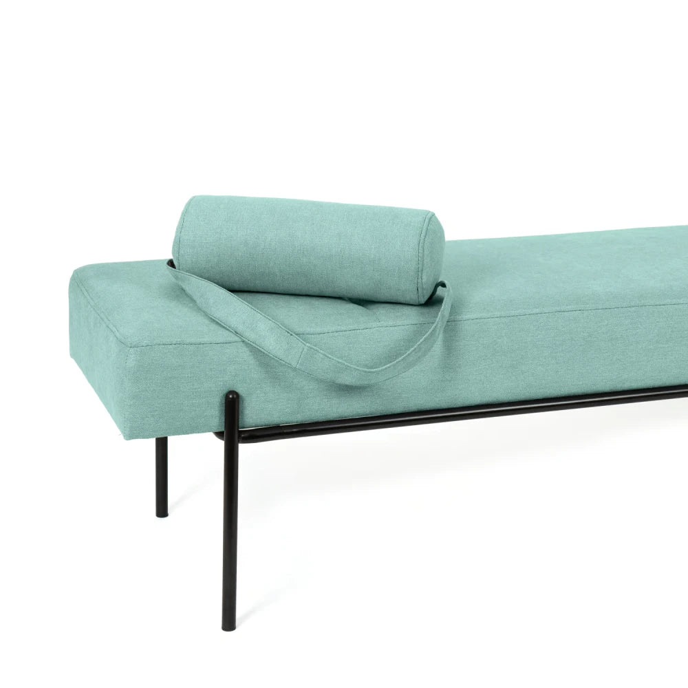 Bancheta Edimburgo verde / negru L140cm x A45cm x H55cm