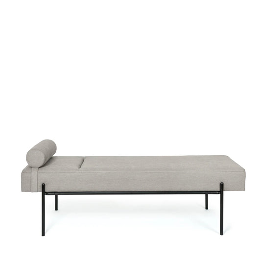 Bancheta Edimburgo gri / negru L140cm x A45cm x H55cm